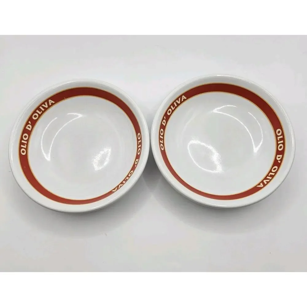 Pottery Barn Parmigiano & Olio D'Oliva Serving Dipping Bowls 4 Piece Set